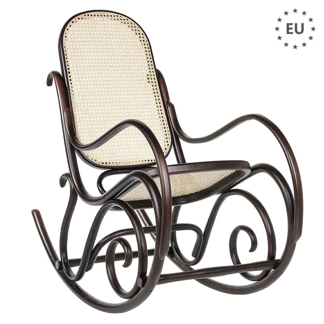 reposera thonet esterila natural y estructura color nogal